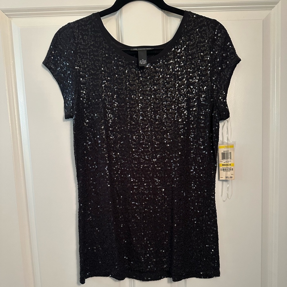 Black Sequin Tshirt